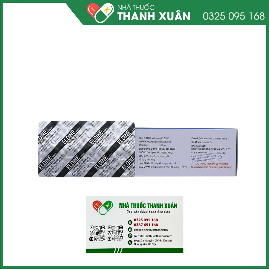 Thuốc Eldine 200mg điều trị giảm đau và chống viêm